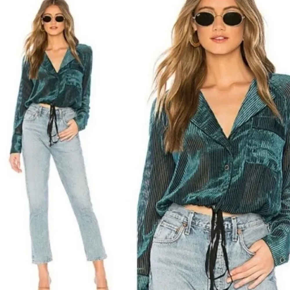 Free People Velvet Nights Blouse